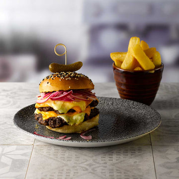 Raku Quartz Black Coupe Plate 26cm